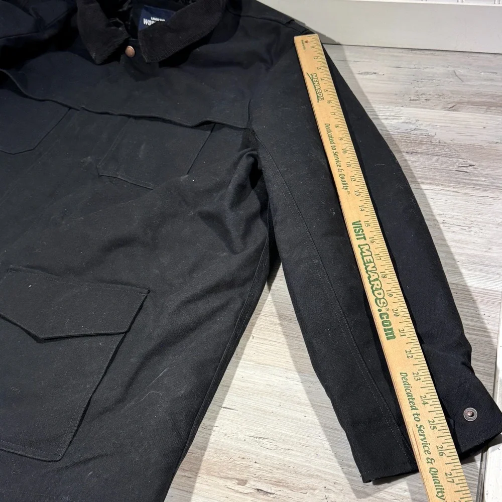 Lands End WorkWear Oeko-Tex Chore Barn Lined Coat Corduroy Collar Men's Size XXL